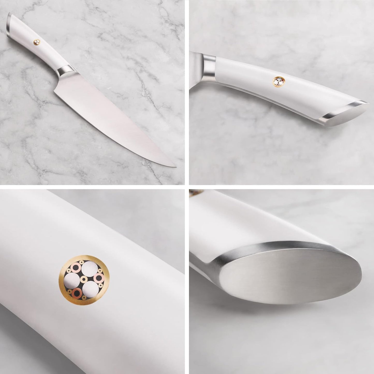 Cangshan ELBERT Series German Steel Forged Knife Block Sets (17-Piece, White)