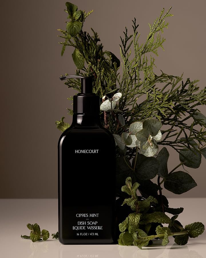 Homecourt Dish Soap, Dishwashing Liquid with Clean Ingredients, Non-Toxic & Skin-Safe, Safe for People & Pets, Cipres Mint, 16 fl oz