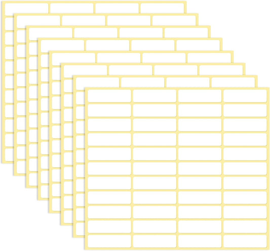 1980 Pcs Blank File Folder Labels 0.5x1.75 Inch Writable Name Tag Stickers White Name Filing Envelopes Label Stickers Small Address Labels for Office Document File Classification