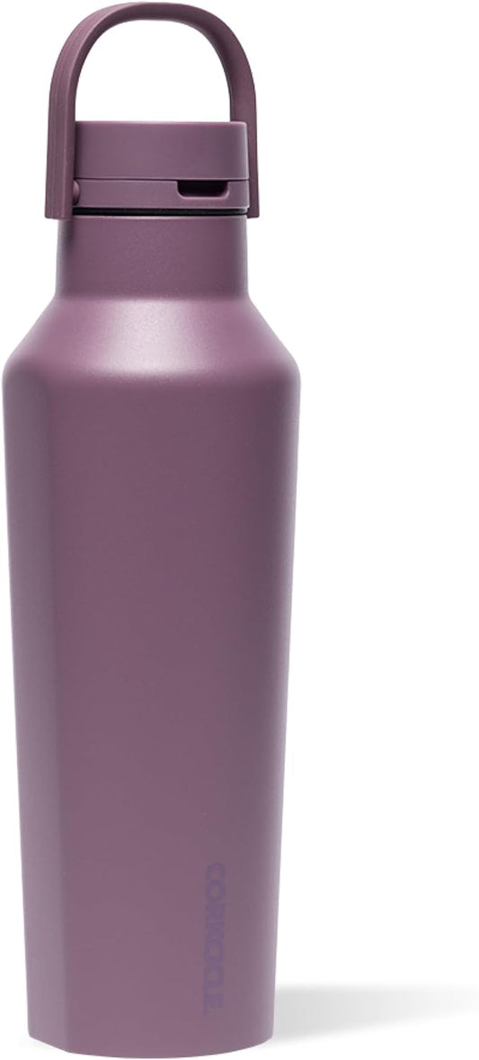 Corkcicle Classic Sport Canteen Insulated Water Bottle - Keeps Beverages Cold 25 Hours - Triple Insulated - Summer Drinkware Gift - Keeps Drinks Ice Cold - Leak-Proof Cap - 20 oz - Mauve