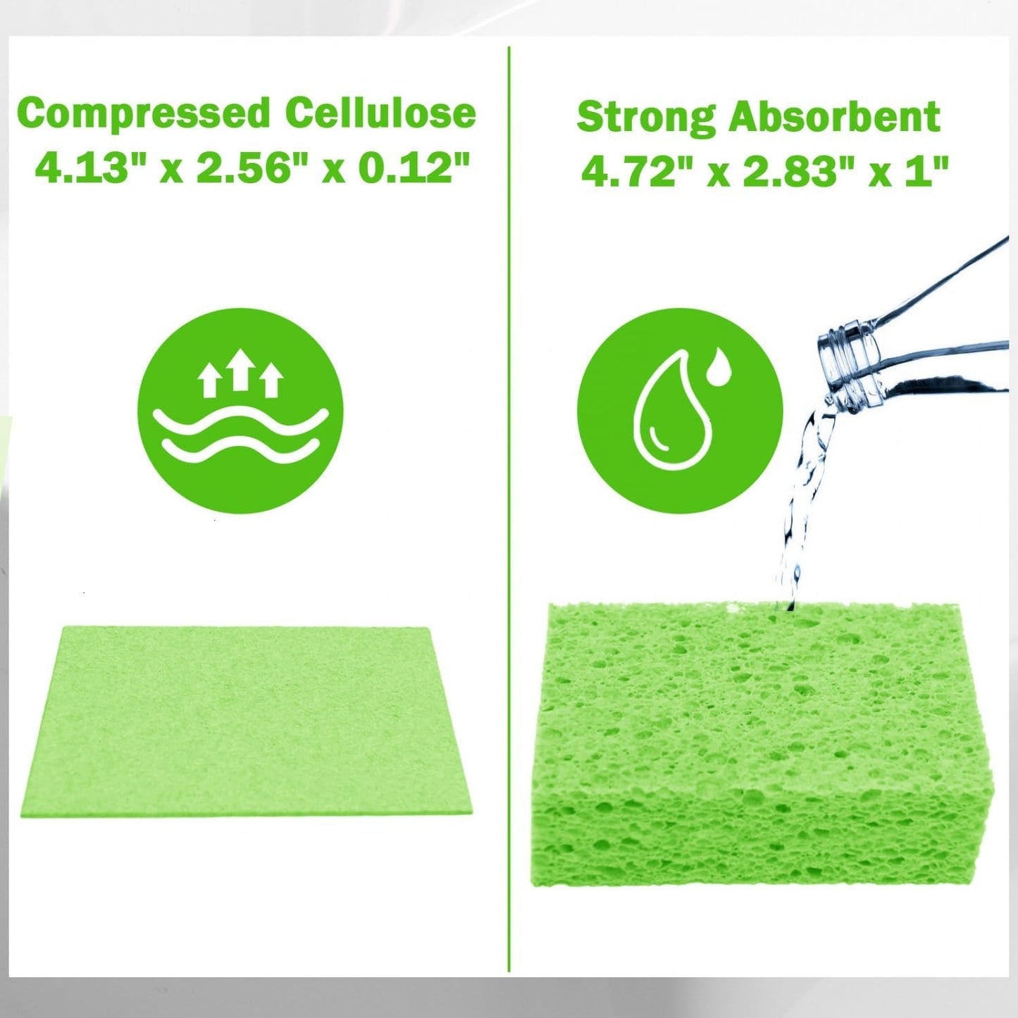 YoleShy Sponge Kitchen Natural Cellulose Sponges 10 Pack Compressed Sponges for Cleaning Reusable Dish Sponges Kitchen Non-Scratch DIY for Kids