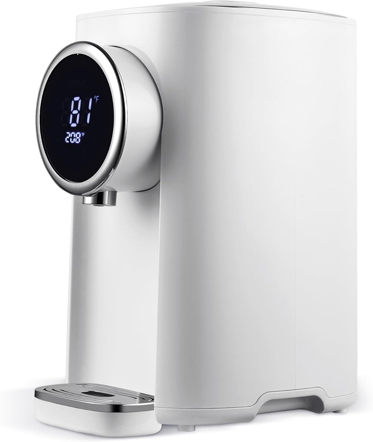 OCTAVO Water Boiler & Warmer 5 Liter, 304 Stainless Steel Water Tank, 700 Watt 6 Adjustable Water Temperature, LCD Touch Control Screen, Child Lock with Water Shortage Indicator