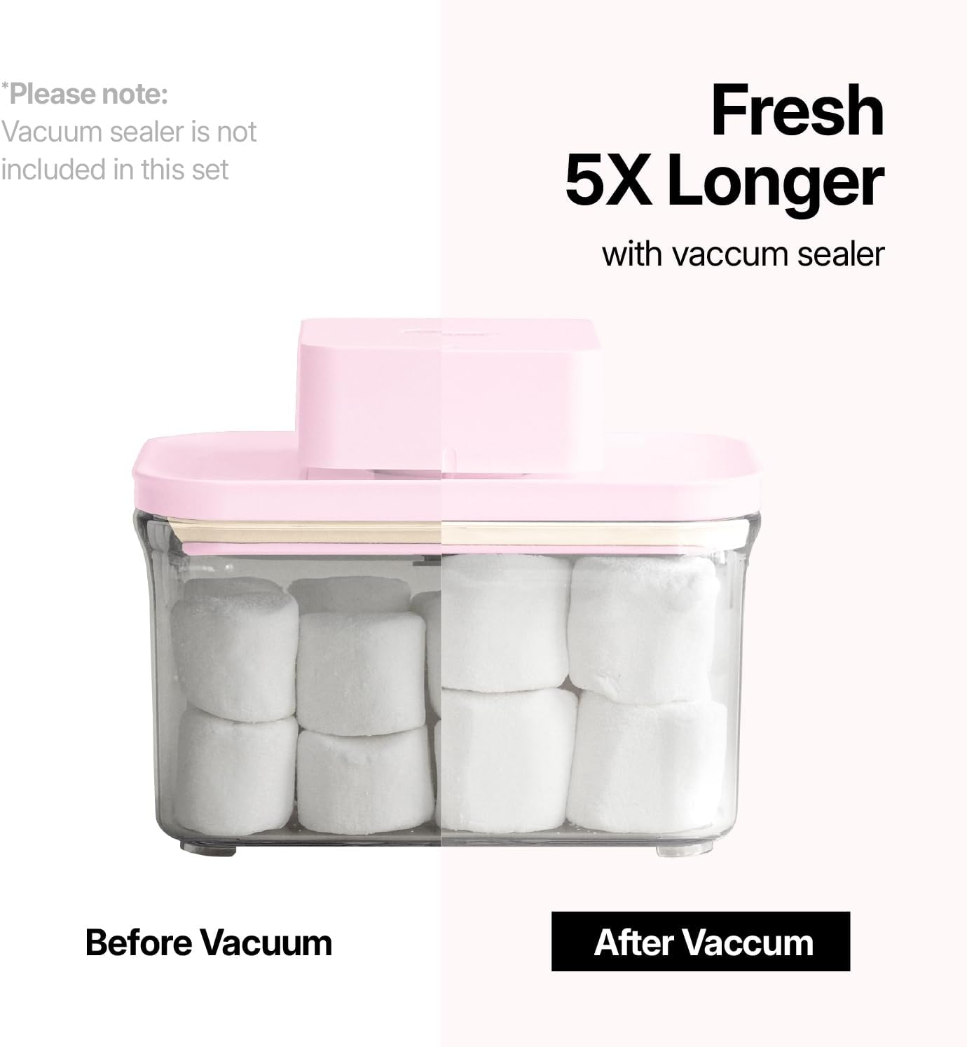 Premium Airtight Food Storage Containers ROSE Square 1.48qt 2P/SET, Patented Double Silicone Lining, 100% Leak Proof, BPA-FREE