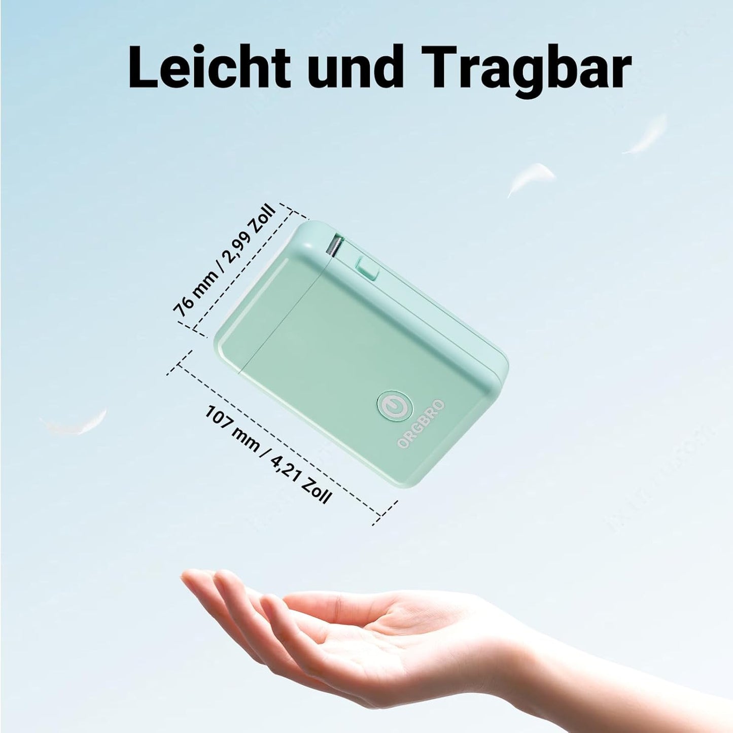 ORGBRO Label Maker Machine with Tape, X1 Portable Bluetooth Mini Label Printer, Support Pre-Cut & Continuous Label, Wireless Small Label Makers with Versatile App for School Home Office Organization