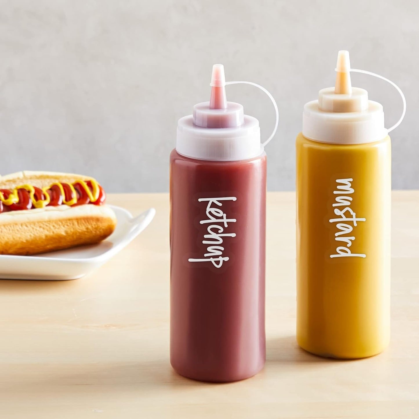 Talented Kitchen Labels for Oil Bottles & Vinegar Dispensers - 132-Count White Vinyl Glossy - Various Sizes - Oil Bottle Stickers & Condiment Labels for Kitchen Organization