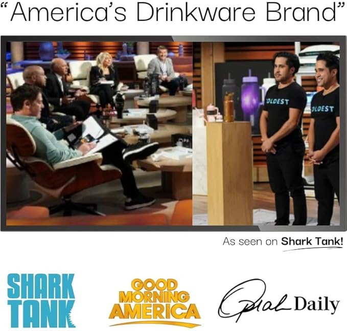 Coldest Tumbler with Handle and Straw - 100% Leak Proof Insulated Tumbler with Lid and Straw (3 Lids) - Stainless Steel Tumblers for Women & Men - Cup Holder Friendly Base, 36 oz (Monsoon)