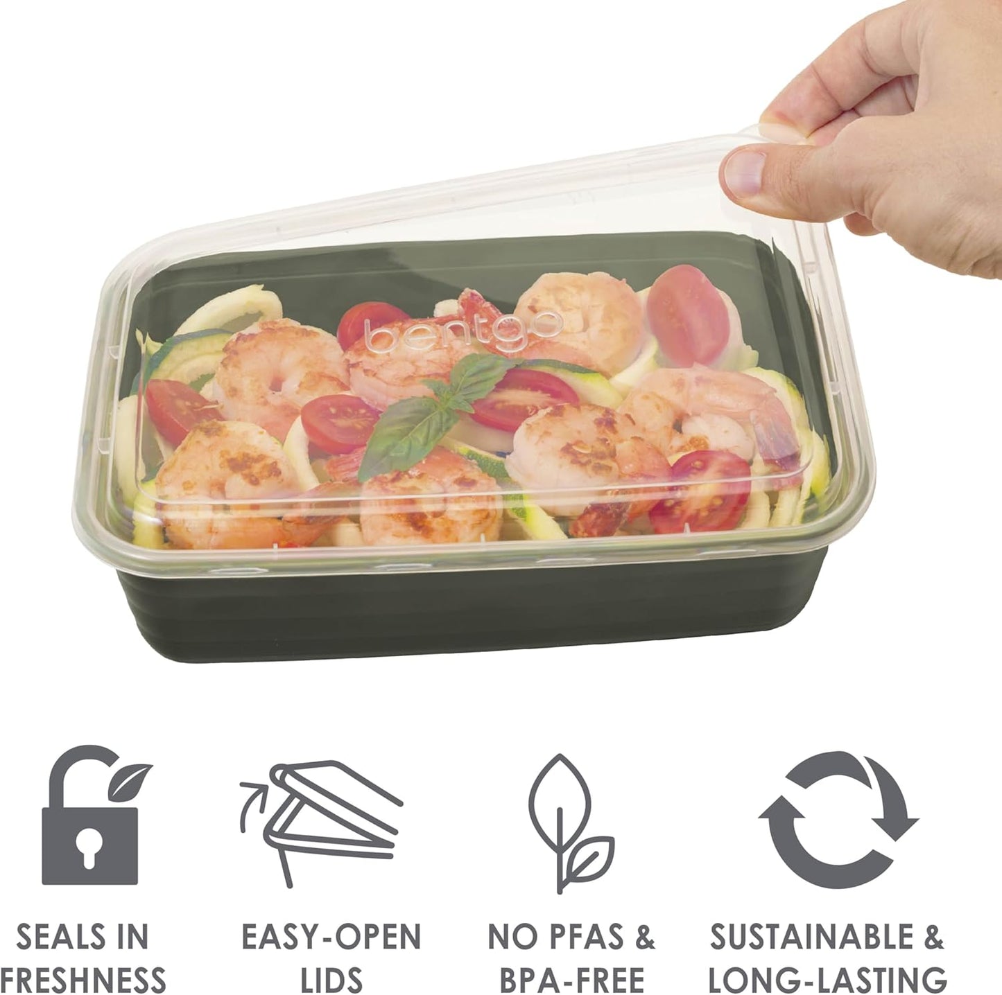 Bentgo Prep 60-Piece Meal Prep Kit - Reusable PFAS & BPA-Free Food Containers, 1-Compartment, 2-Compartment, & 3-Compartments - Microwave, Freezer, & Dishwasher Safe (Rich Shades)