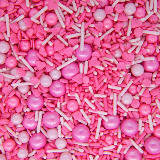 Pink Heart Sprinkles Valentine Sprinkles with Heart, Valentines Day Sprinkle for Cake Decorating Pink Edible Cake Decorations Cake for Cookie Decorating and Baking