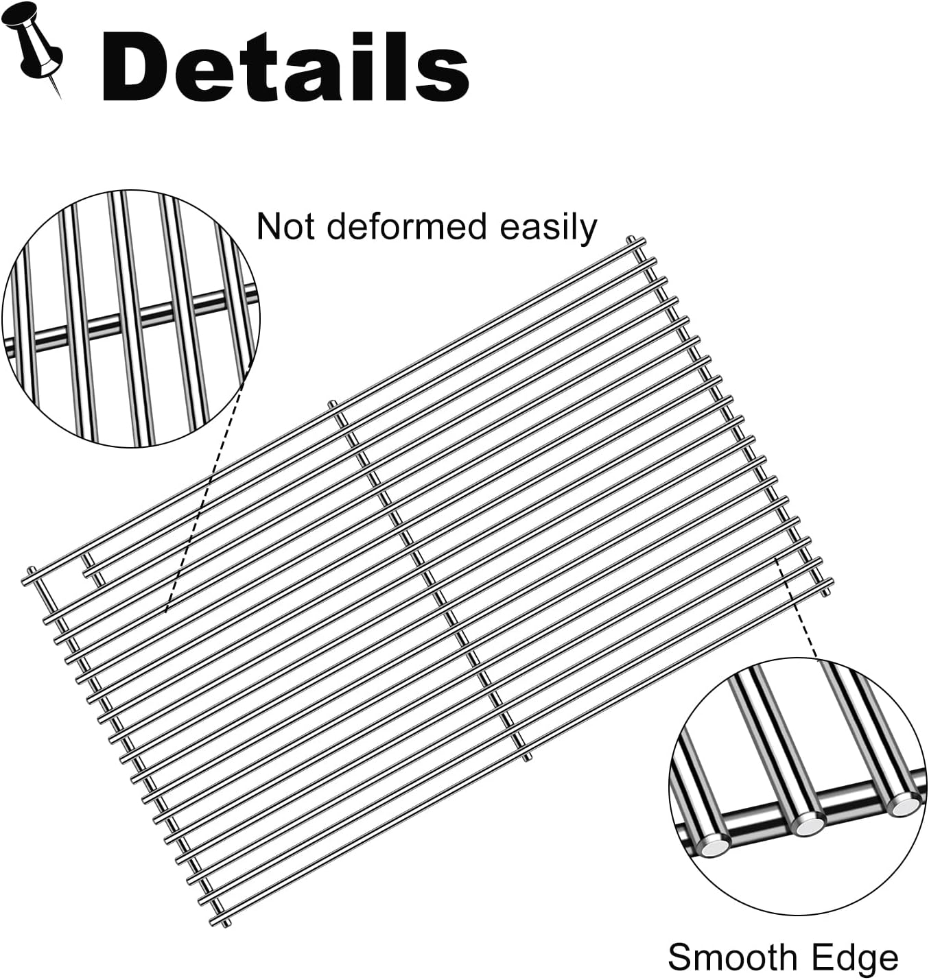 BBQ Grill Grates Replacement for DCS Grill Parts 212925 DCS BGB30-BQR, BGB30-BQRN, BGB30-BQRL, BGC30-BQ-L, BGC30-BQ-N, BGC30-BQR-L, BGC30-BQR-N,Stainless Steel Cooking Grate Ceramic Rods Grids