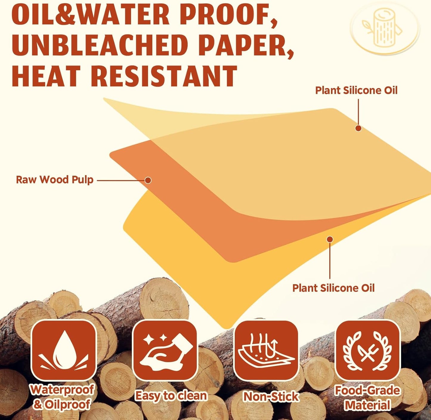 Air Fryer Liners Disposable, Airfryer Paper Liners, 125Pcs Non-stick Oil Resistant Air Fryer Liners Square, Parchment Liners 8.6" * 5.5", Fit for Most Ninja Dual Airfryer, Microwaves, Ovens