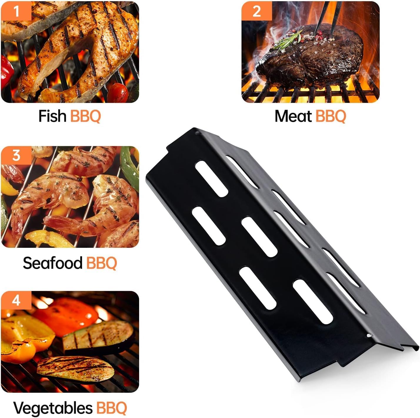 Porcelain-Enameled Grill Flavorizer Bar BBQ Gas Grill Replacement Parts for Weber Genesis II 300 Series E-310 E-315 E-330 E-335 S-310 S-335