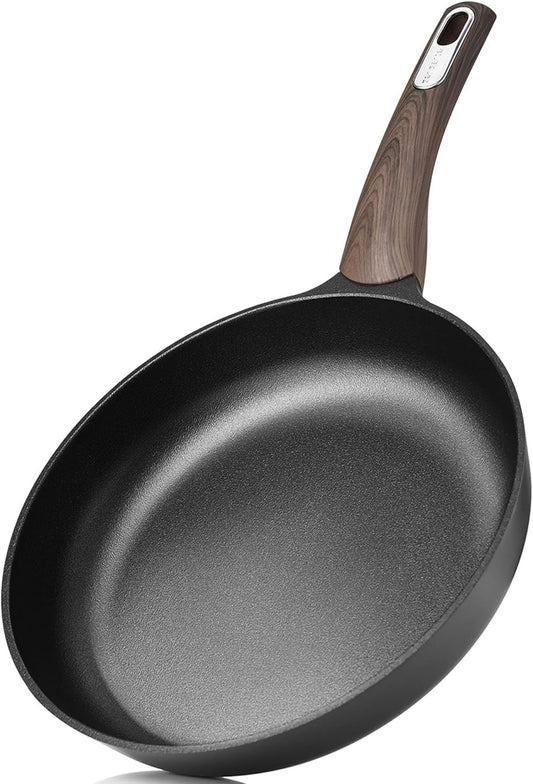 SENSARTE Nonstick Frying Pan Skillet 8Inch Non Stick Egg Pan Omelette Pans, Healthy Kitchen Cooking Chef's Pan, Free of Intentionally Added PFOA/PFOS, Induction Compatible, Black