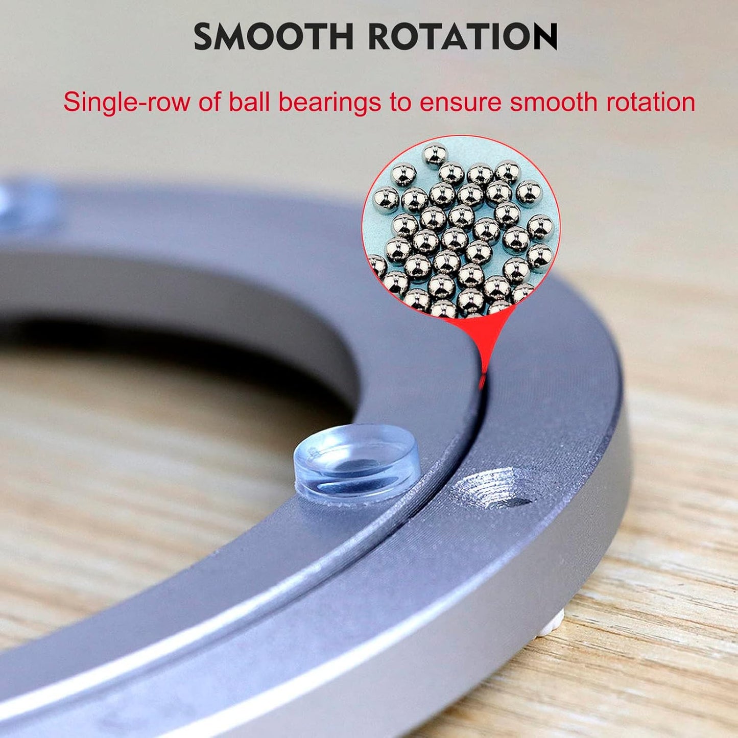 Aluminium Alloy Turntable Bearing, Heavy Duty Swivel Turntable Lazy Susan Rotating Bearing Turntable Round Dining Table Smooth Swivel Plate Hardware, 8"