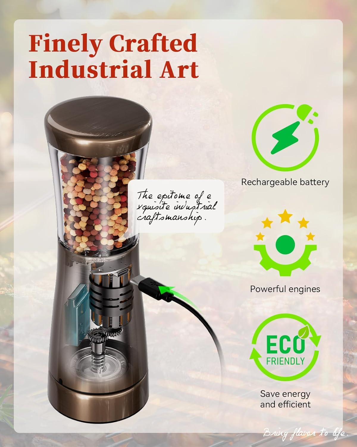 Electric Salt and Pepper Grinder Set with Storage Base, Stainless Steel Rechargeable Salt and Pepper Grinder Set with 4.5 oz Large Capacity, 1.8" Wide Mouth, Adjustable Coarseness, Ideal for Kitchen