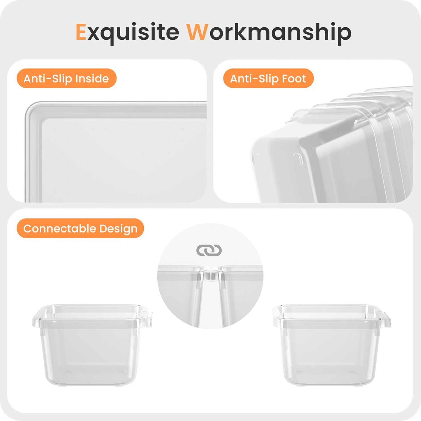 A-LuGei 【𝟯𝟬𝗣𝗰𝘀】【𝟱𝗦𝗶𝘇𝗲】 Drawer Organizer, Bathroom Organizers and Storage, Makeup organizer, Desk drawer organizer, Storage Bins for Kitchen Office Bedroom Vanity Tool Trays【𝐂𝐥𝐞𝐚𝐫】