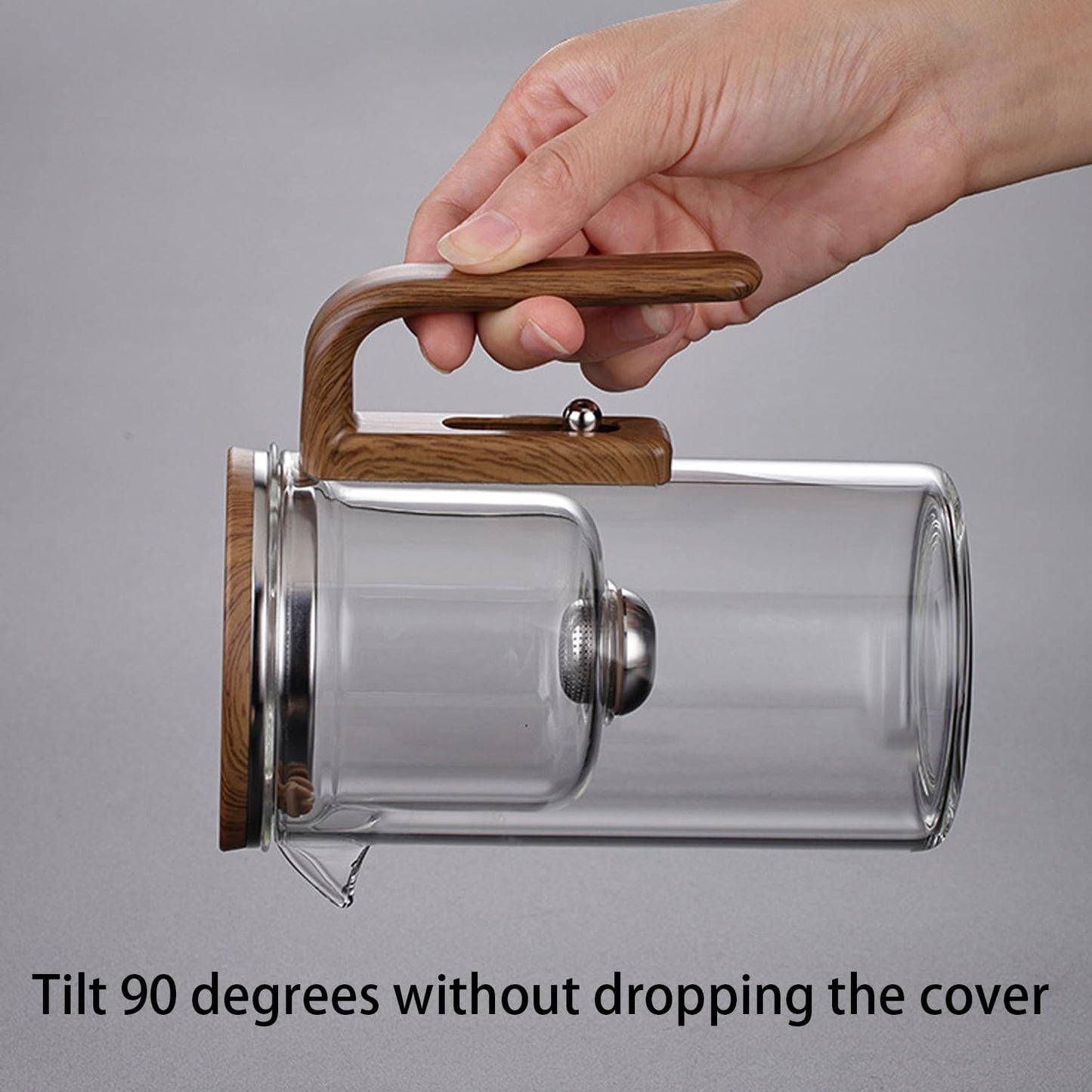 Enchanti Tea Pot, Witchcraft Magic Glass Teapot with Infuser Strainer and Lid for Loose Leaf Tea Herbal, Magnetic Water Separation Tea Maker Kettle Clear Enchantipot (600ml)