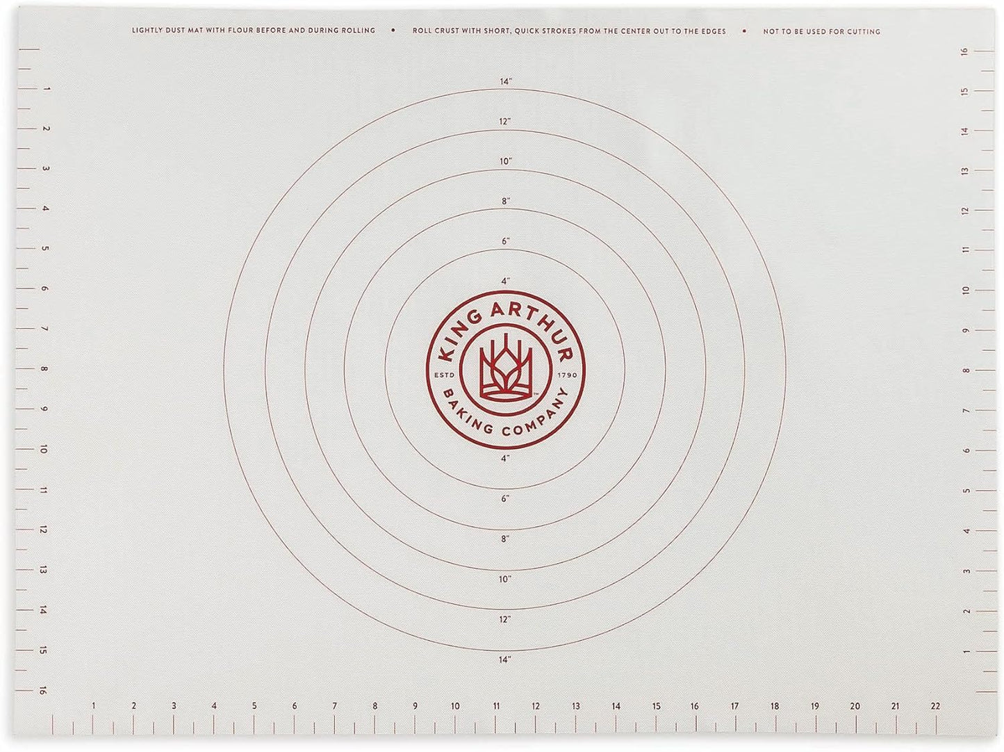 King Arthur Baking Company Rolling Mat, Non-Slip Non-Stick Silicone