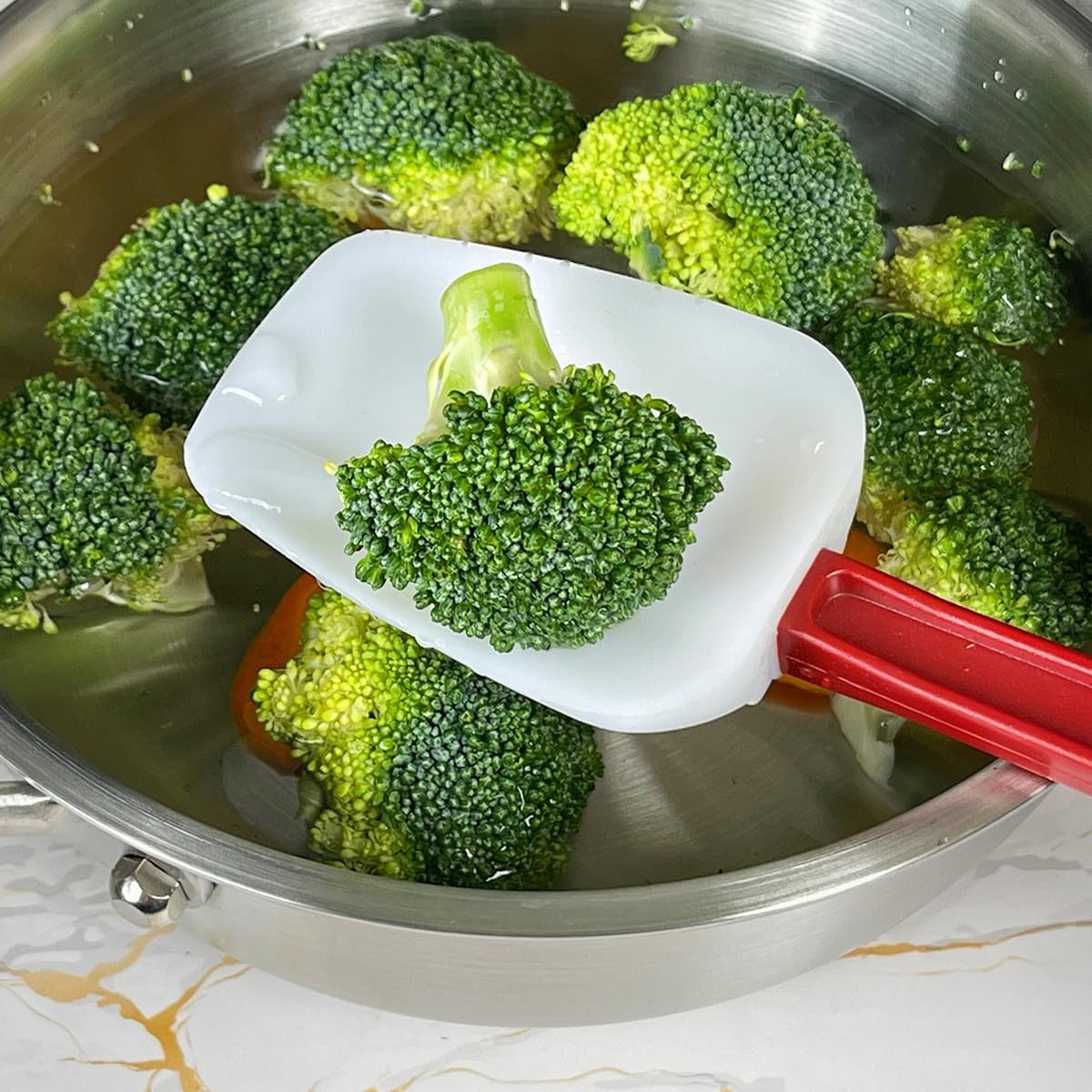 Commercial Spoonula Rubber Spatula Set, High Heat Spatula Spoon 16 Inches, Commercial Spatula for Cooking, Rubber Spatula Set Resistant to 500℉ (1 Scrapers+1 Spoonula 16"/L)