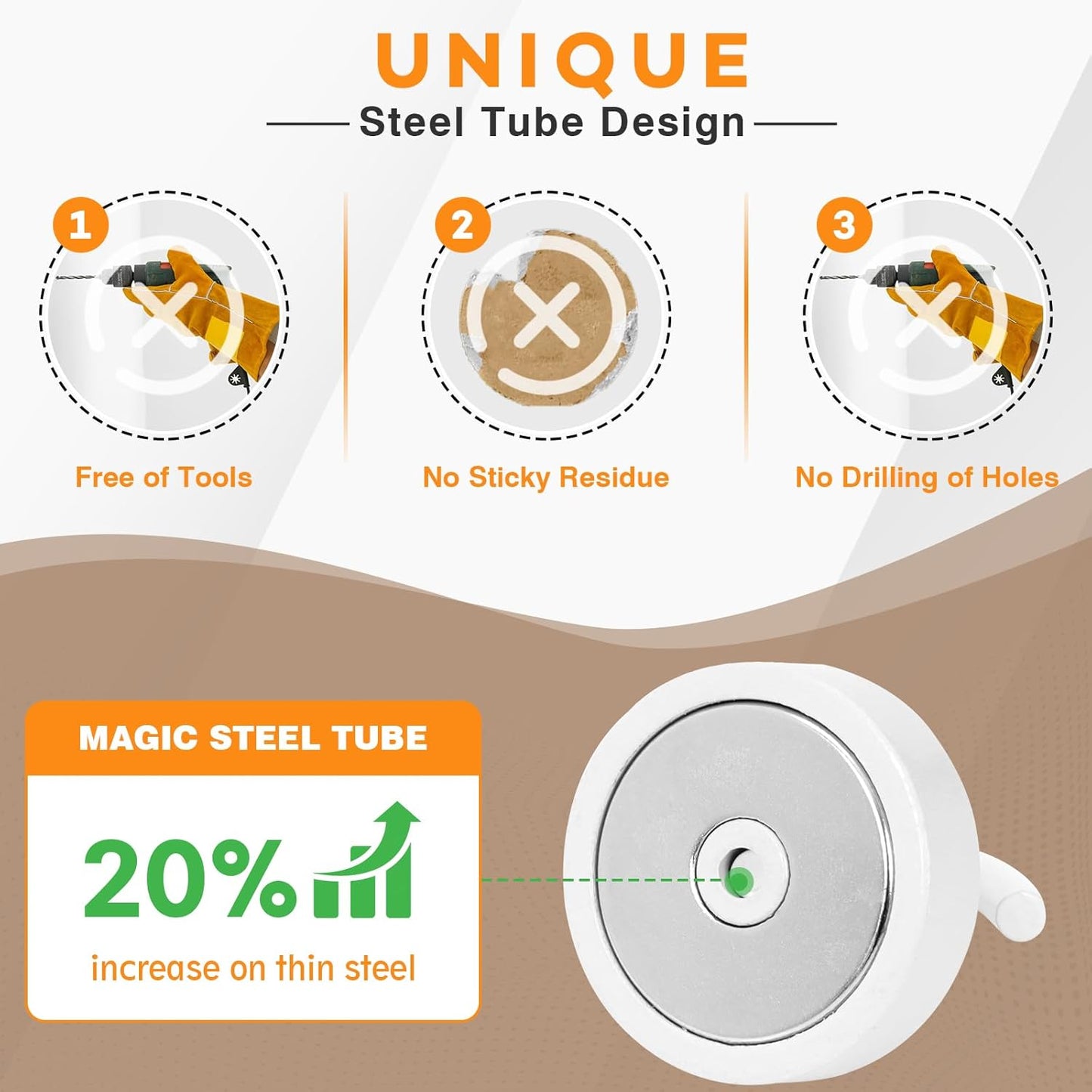 Neosmuk Magnetic Hooks, Cruise Ship Essentials, 80lb+ Heavy Duty Magnetic Hooks for Cruise Cabins, Refrigerator, Grill, Hanging, and Travel | Extra Strong Must-Haves Magnet Hook,White