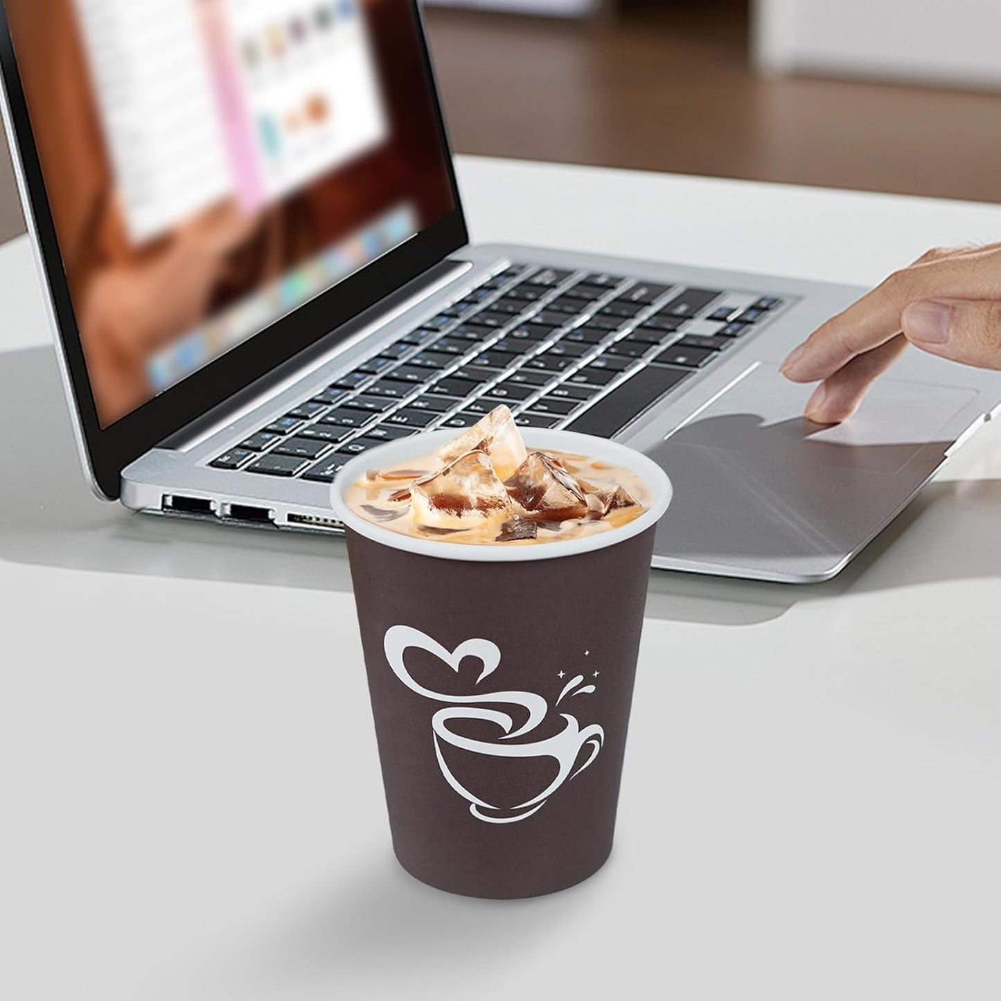 1000 Count 12 oz Paper Coffee Cups, Disposable Drinking Cups for Hot or Cold Beverage, 12 ounce Brown Coffee Cups for Party, Business, Travel, Picnic