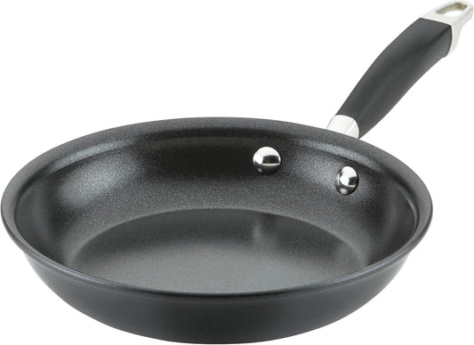 Anolon Advanced Home Hard Anodized Nonstick Frying Pan, 8.5 Inch – Small Non Stick Egg Pan, Durable Nonstick Skillet - Onyx