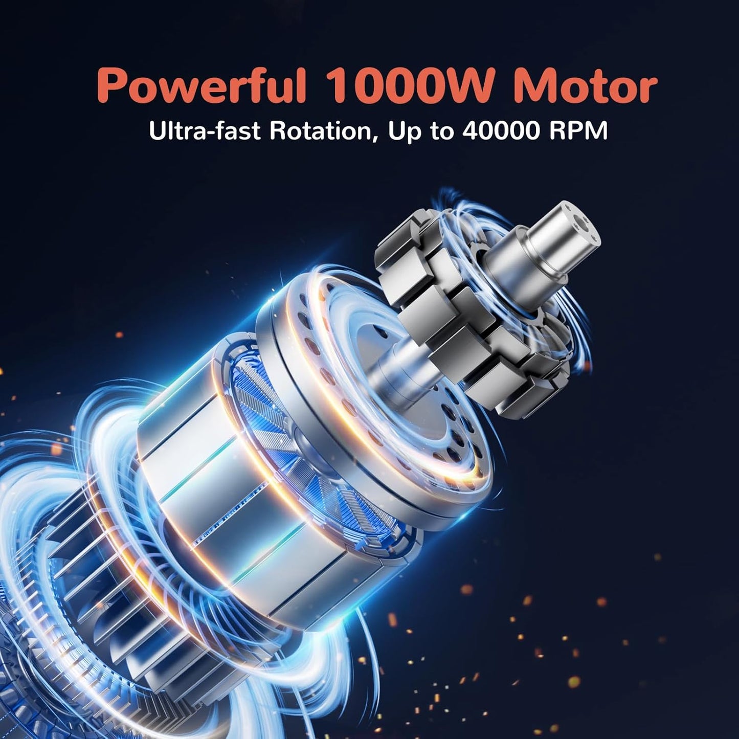 G.a HOMEFAVOR Handheld Corded Hand Blenders Set: 1000W Trigger Variable Speed 5 in 1 Stick Blenders with Stainless Steel Blade, Mixing Beaker, Whisk, Milk Frother for Soup, Baby Food, Smoothies