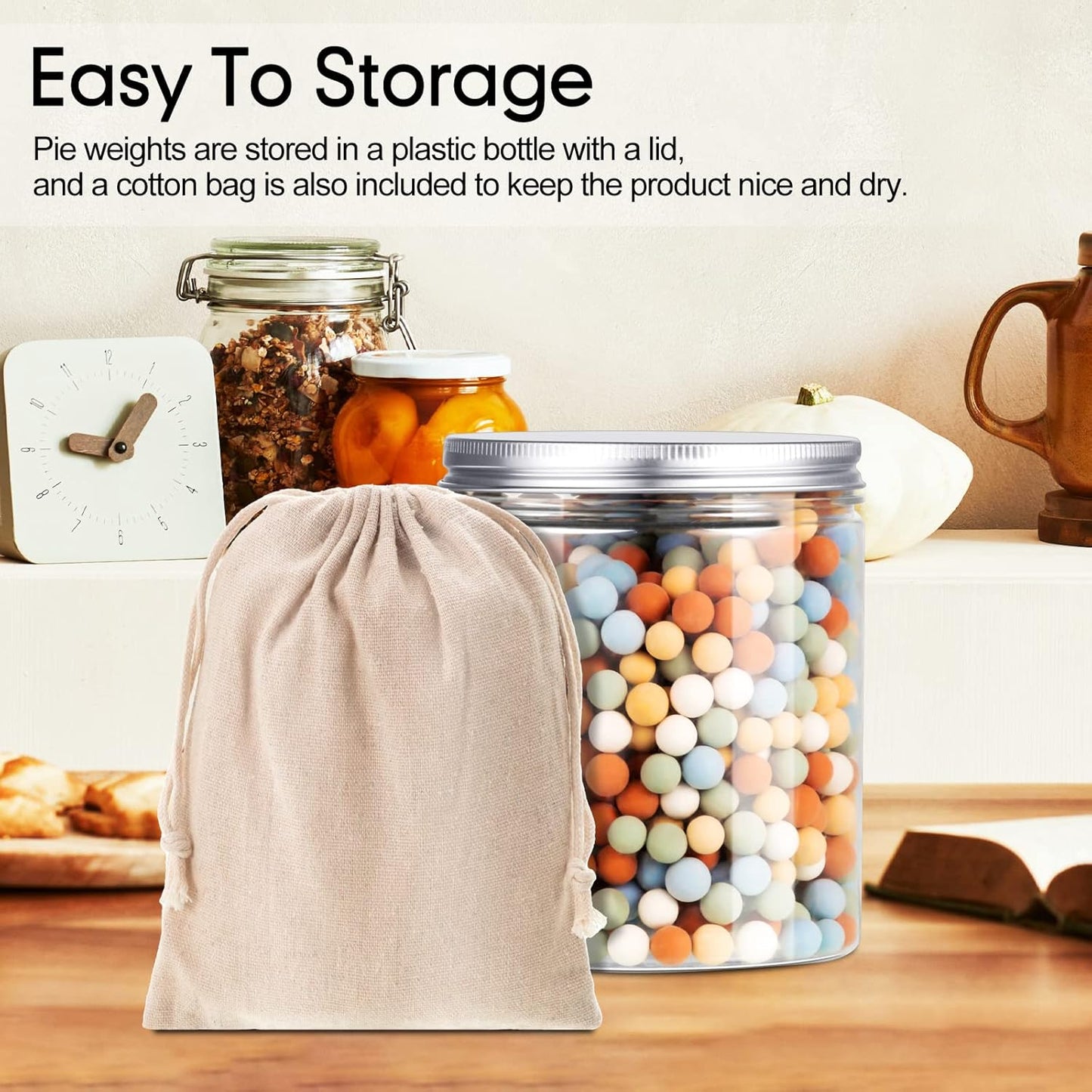 1 Pack Multi Color 2 lb Pie Weights for Baking Crust Ceramic Weights Blind Baking Beads with 50 Pcs Disposable Parchment Paper Pie Liner Fit 8,9,10 Inch Dish