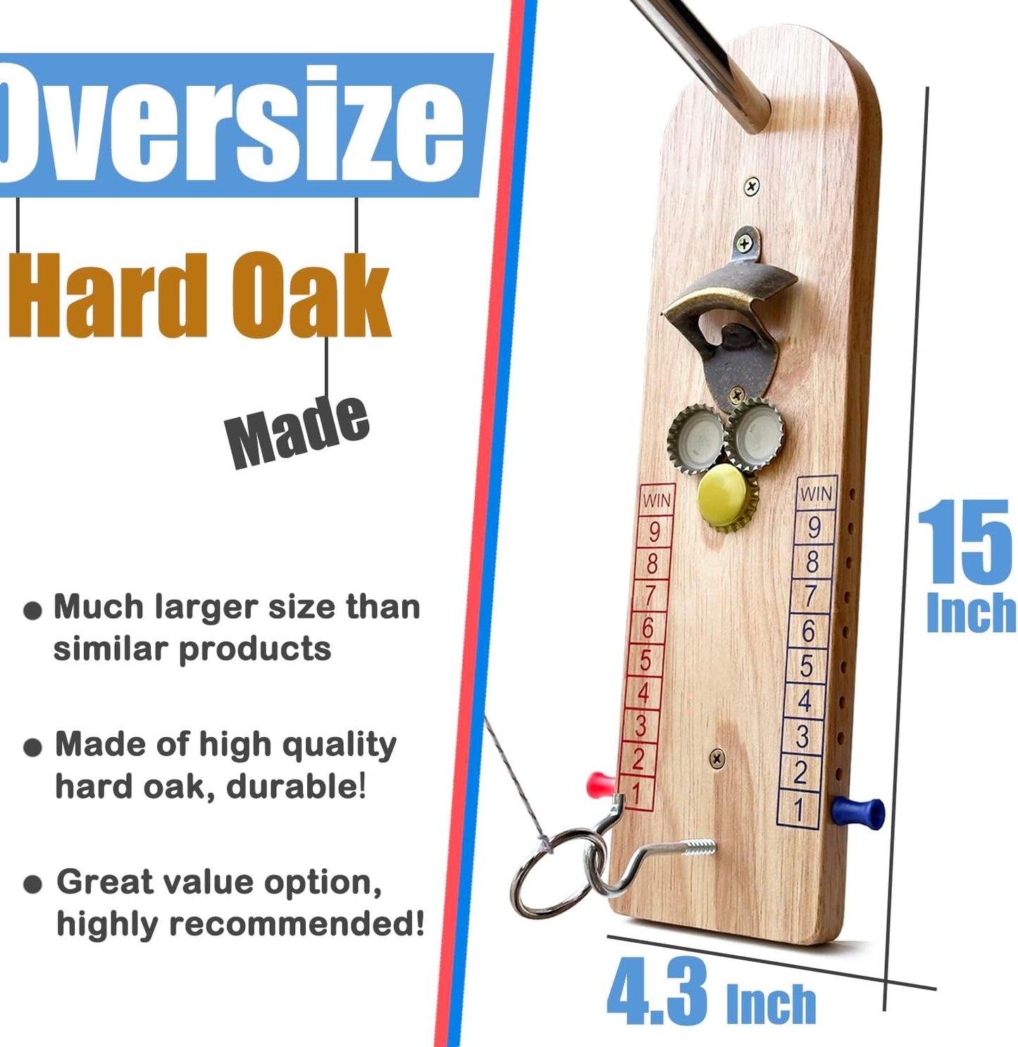 Hook and Ring Toss Game Bottle Opener Ring Toss Game for Indoor Outdoor Party Man