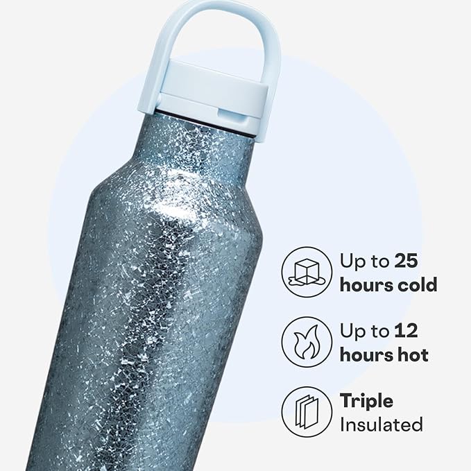 Corkcicle Classic Sport Canteen Insulated Water Bottle - Keeps Beverages Cold 25 Hours - Triple Insulated - Summer Drinkware Gift - Keeps Drinks Ice Cold - Leak-Proof Cap - 20 oz - Ice Breaker