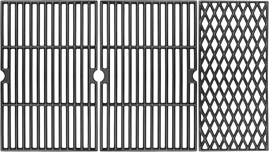 Cast Iron Grill Grates for Dyna glo DGH474CRP DGH483CRP DGF493BNP DGF493PNP-D DGB495SDP DGB495SDP-D DGB493SPB DGB463CNP DGB494SPB 70-01-911 70-02-656, Cooking Grate Replacement Part, 3 pieces