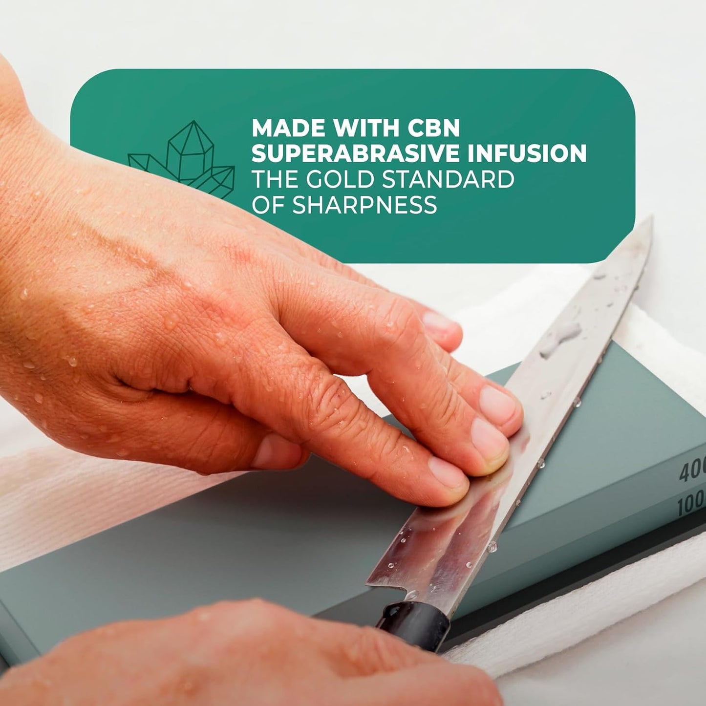 Sharp Pebble Premium Whetstone Knife Sharpening Stone 2 Side Grit 400/1000 Wetstone Kit -Wetstone Kitchen Knife Sharpener with Flattening Stone & NonSlip Rubber Base