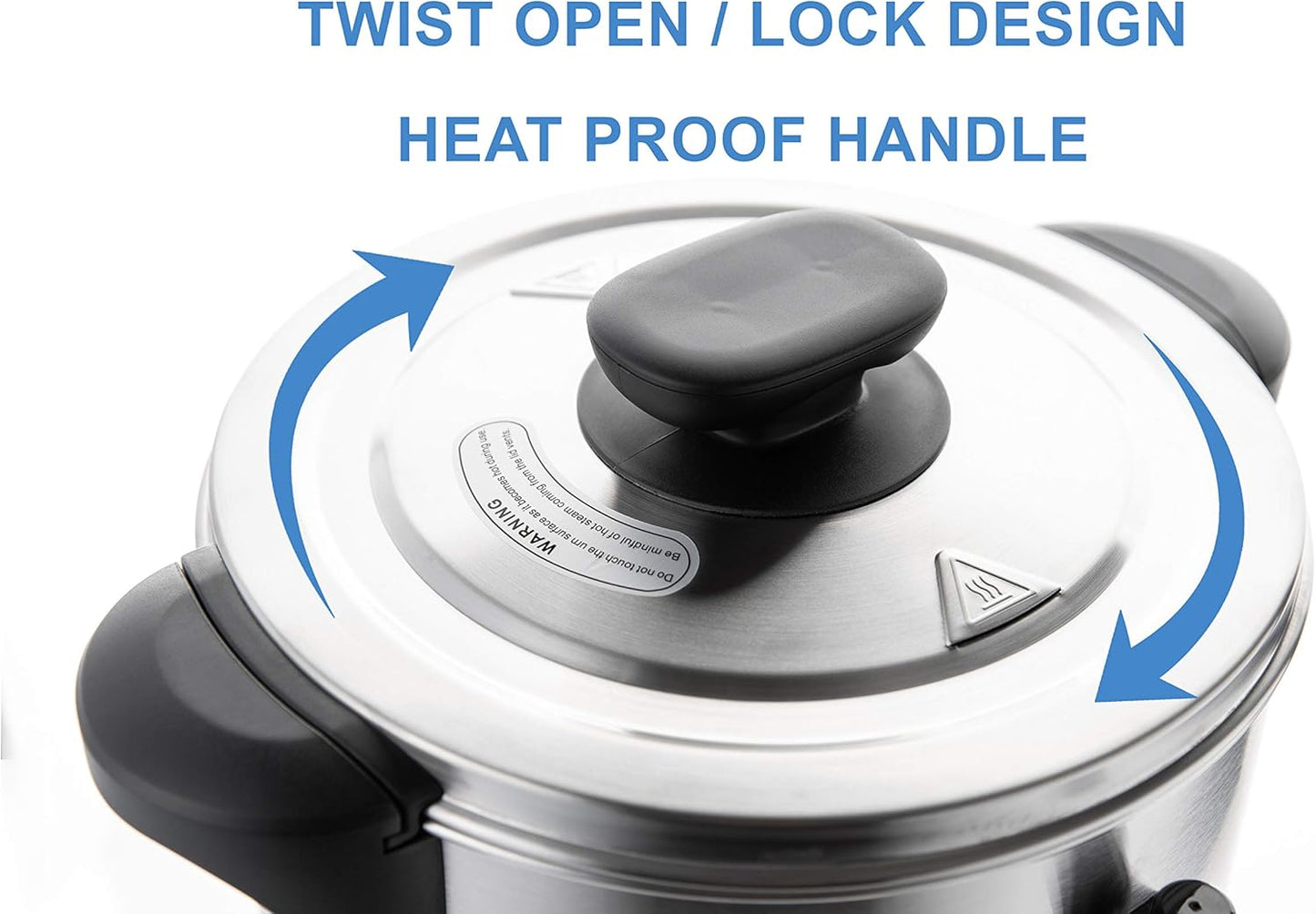 SYBO SR-CP-50B Commercial Grade Stainless Steel Percolate Coffee Maker Hot Water Urn for Catering, 50-Cup 8 L, Metallic