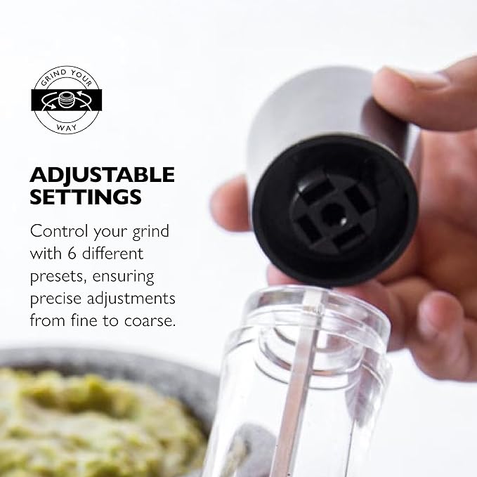 COLE & MASON Derwent Pepper Grinder - Gunmetal Mill Includes Gourmet Precision Mechanism and Premium Peppercorns