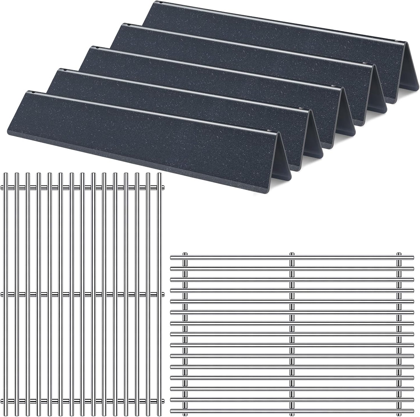 7636 7638 7639 Grill Grates Grill Parts for Weber Spirit Grill Spirit E-310, E-320, S-310, S-320, Spirit II E/S-310, GS4 300 Series, 17 Inch Porcelain Steel Flavorizer Bars Grid Replacement