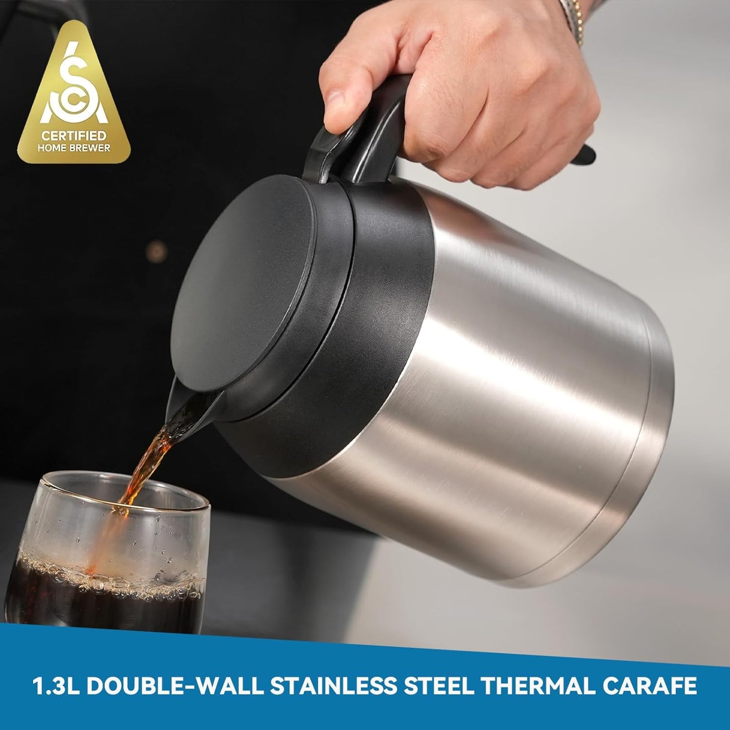 Bonavita 8 Cup Coffee Maker with Thermal Carafe, BV1901TS + Brewista Smart Coffee Scale III for Precision Brewing and Pour-Over Coffee