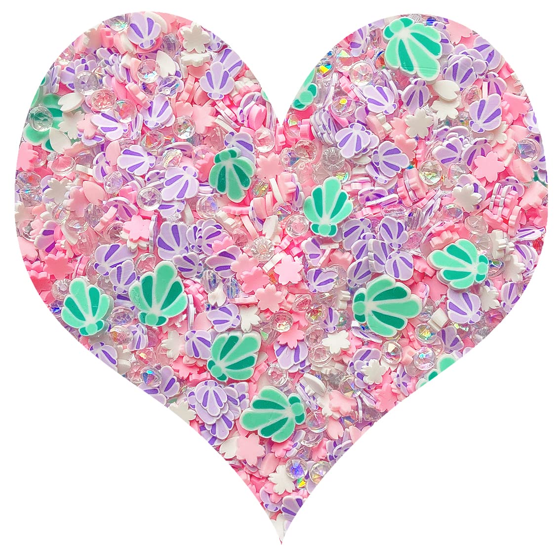 EHOPE Fake Sprinkles Resin Sprinkles Fake Candy Sprinkles Clay Sprinkles Polymer Sprinkles Polymer Clay Slices for Nail Art DIY Crafts Cake Phone Case(40G-Green Shell+Pink Cherry Blossom-44)