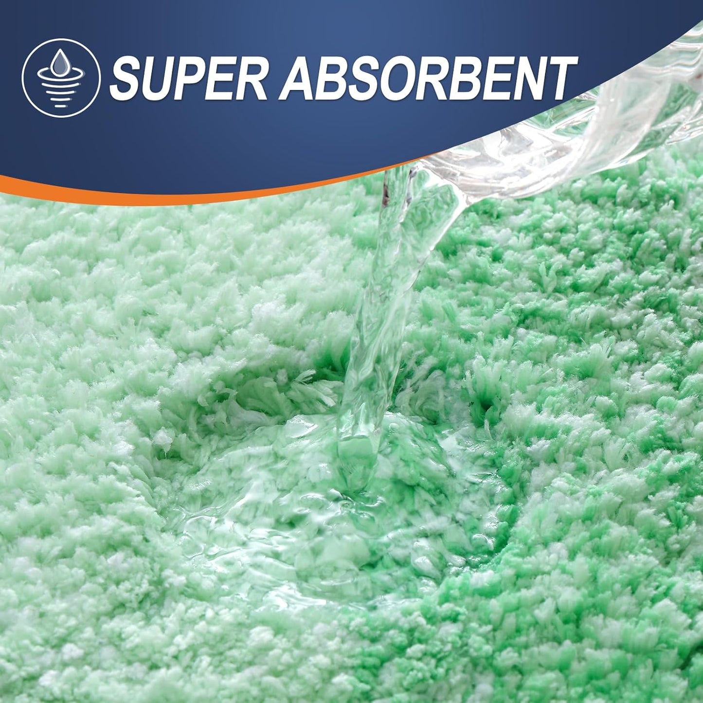 OLANLY Bathroom Runner Rugs 44x24, Extra Soft Absorbent Microfiber Bath Rugs, Rubber Backing, Quick Dry, Machine Washable Bath Mats for Bathroom Floor, Tub and Shower, Home Decor Accessories, Green