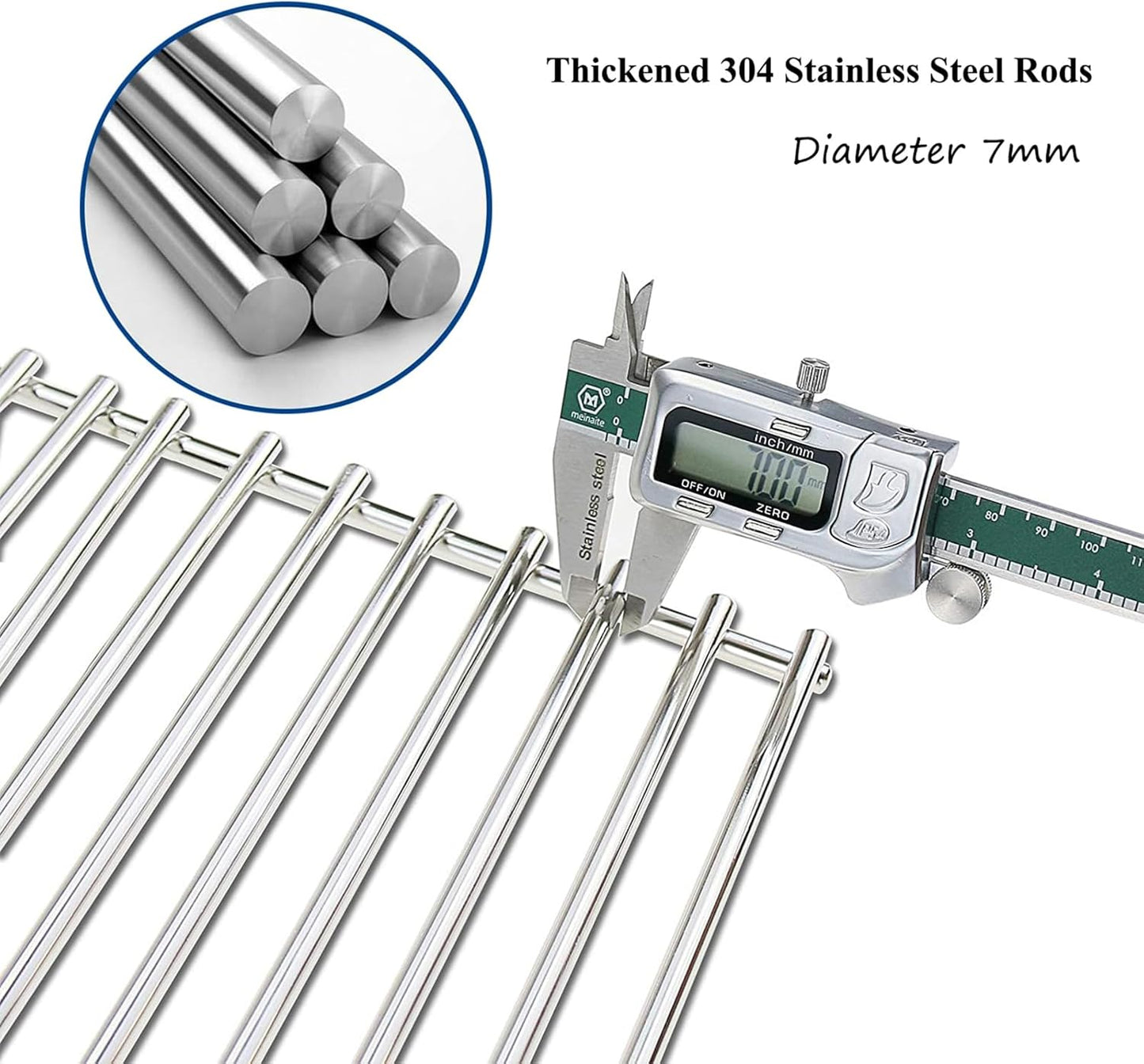 Orgneas 17.5 Inch Grill Grates for Weber Spirit 300 Series, Genesis Silver/Gold/Platinum B/C, Genesis 1000-3500, I - IV, 7638, 7639, Stainless Steel Cooking Grate Replacement Parts for Gas Grills