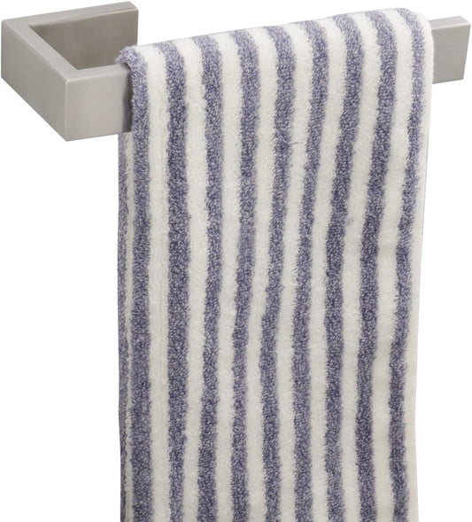 TocTen Hand Towel Holder/Towel Ring - Thicken SUS304 Stainless Steel Bathroom Hand Towel Hanger, 9 Inch Heavy Duty Wall Mounted Towel Rack, Square Hand Towel Bar for Bathroom Hardware (Brush, 9 in)