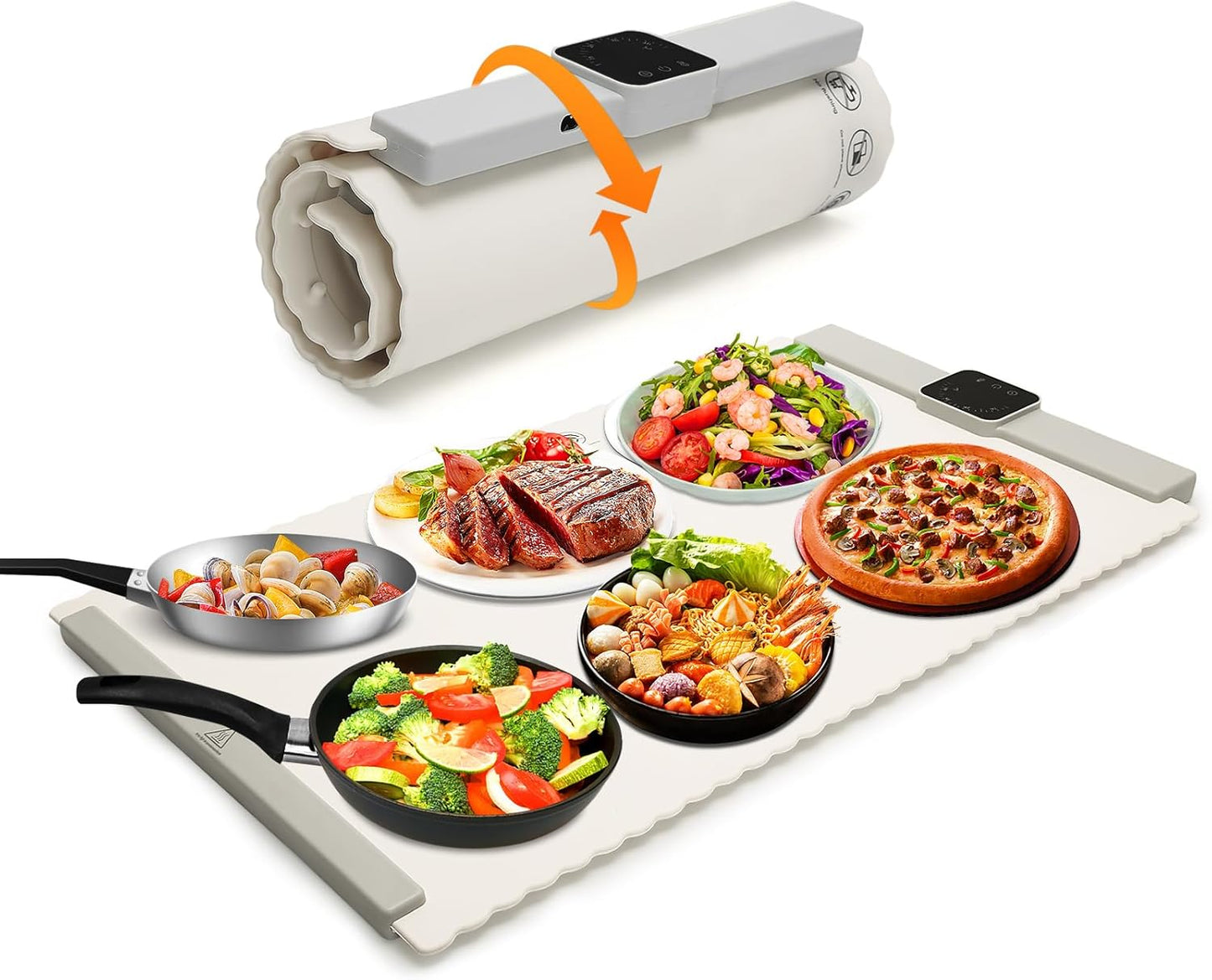 Warming Mat for Food,Food Warming Mat with Adjustable Temperature(5 Level),Electric Warming Tray,Fast Heating Tray for Home Buffets, Restaurants, Parties