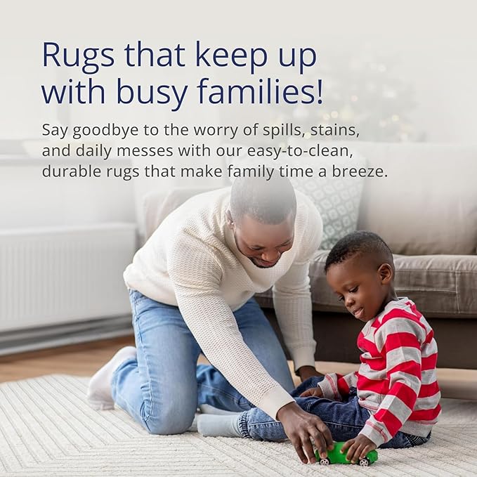 Abani Multicolor Southwestern Design Area Rug - Non-Shed Orange, Grey & Beige 9' x 12' Tribal Pattern Dining Room Carpet Rugs