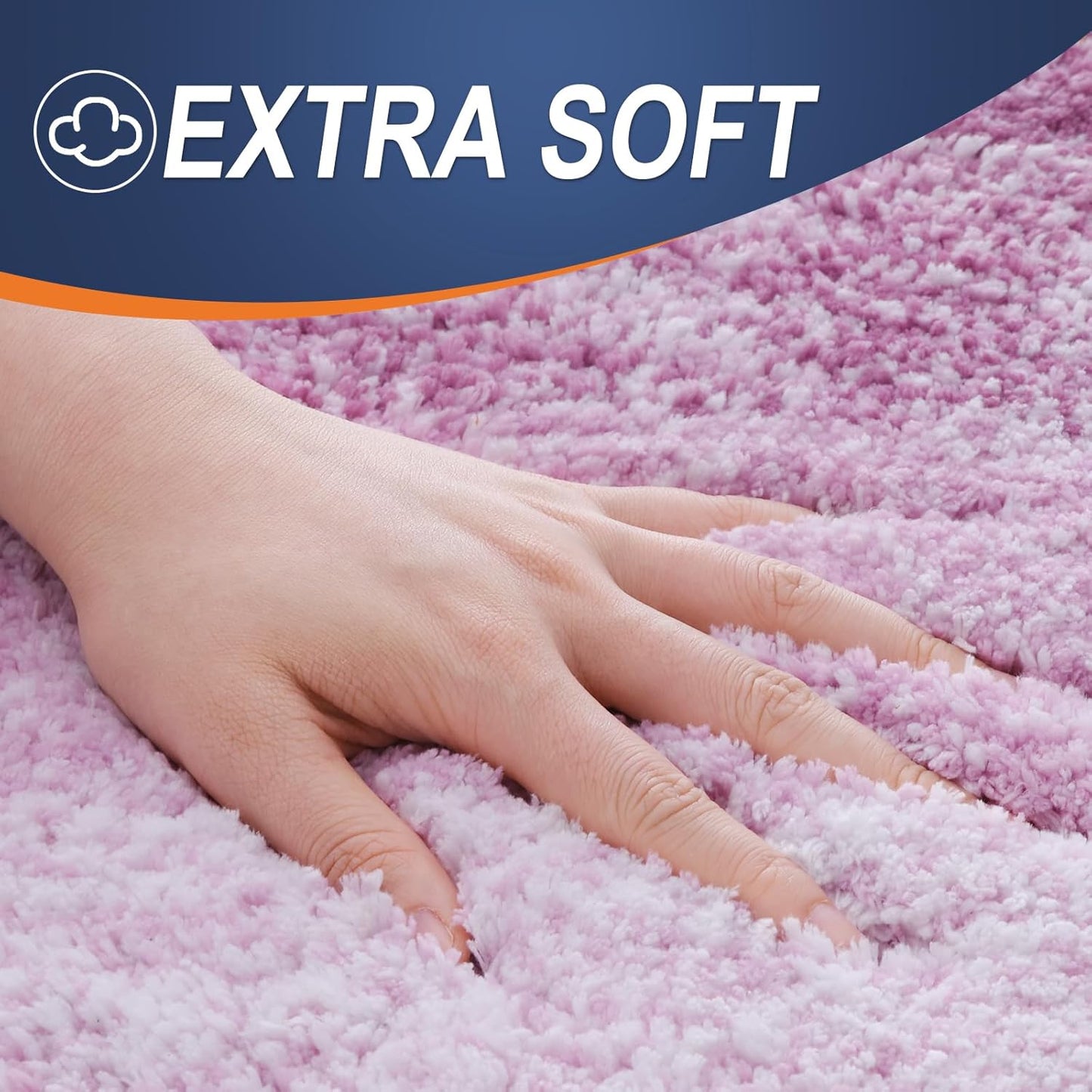 OLANLY Bathroom Runner Rugs 59x24, Extra Soft Absorbent Microfiber Bath Rugs, Rubber Backing, Quick Dry, Washable Bath Mats for Bathroom Floor, Tub and Shower, Home Decor Accessories, Pinkish-Purple