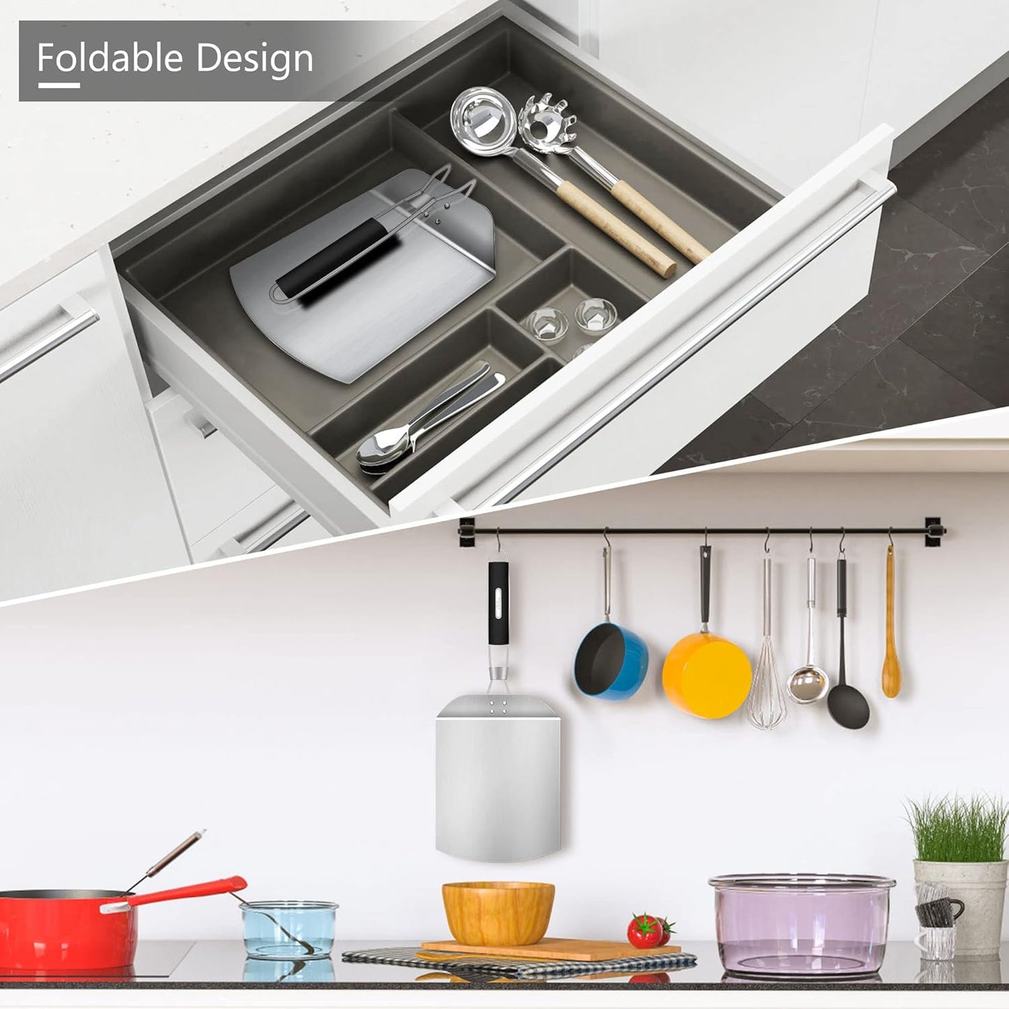 Pizza Peel BIG HORN Metal Pizza Peel with rubber handle Large Premium Pizza Paddle Pizza Spatula Perforated Stainless Steel Pizza Spatula