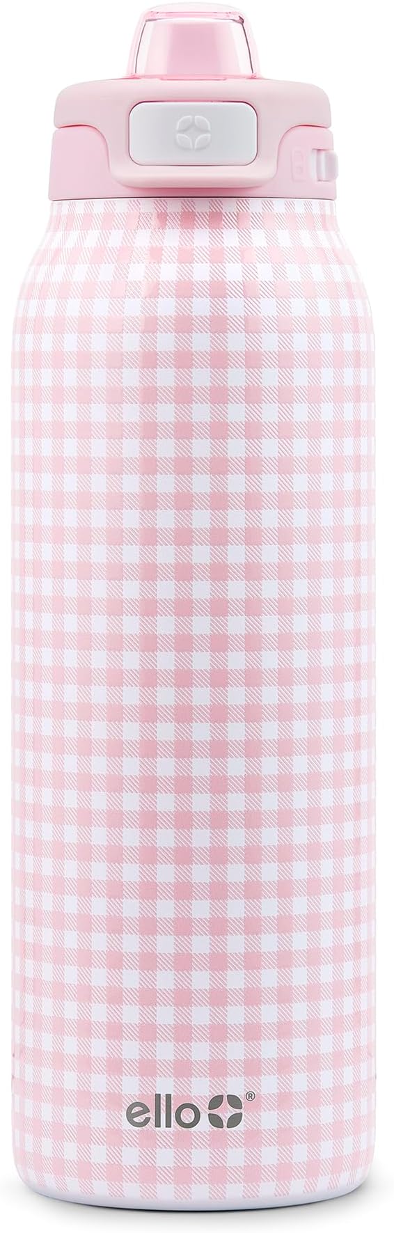 Ello Pop & Fill Stainless Steel Water Bottle with Quick Fill Technology, Double Walled Vacuum Insulated Metal, Leak Proof Locking Lid, Sip & Chug, BPA Free, Holiday Gift for Him Her, 22oz, 32oz, 40oz