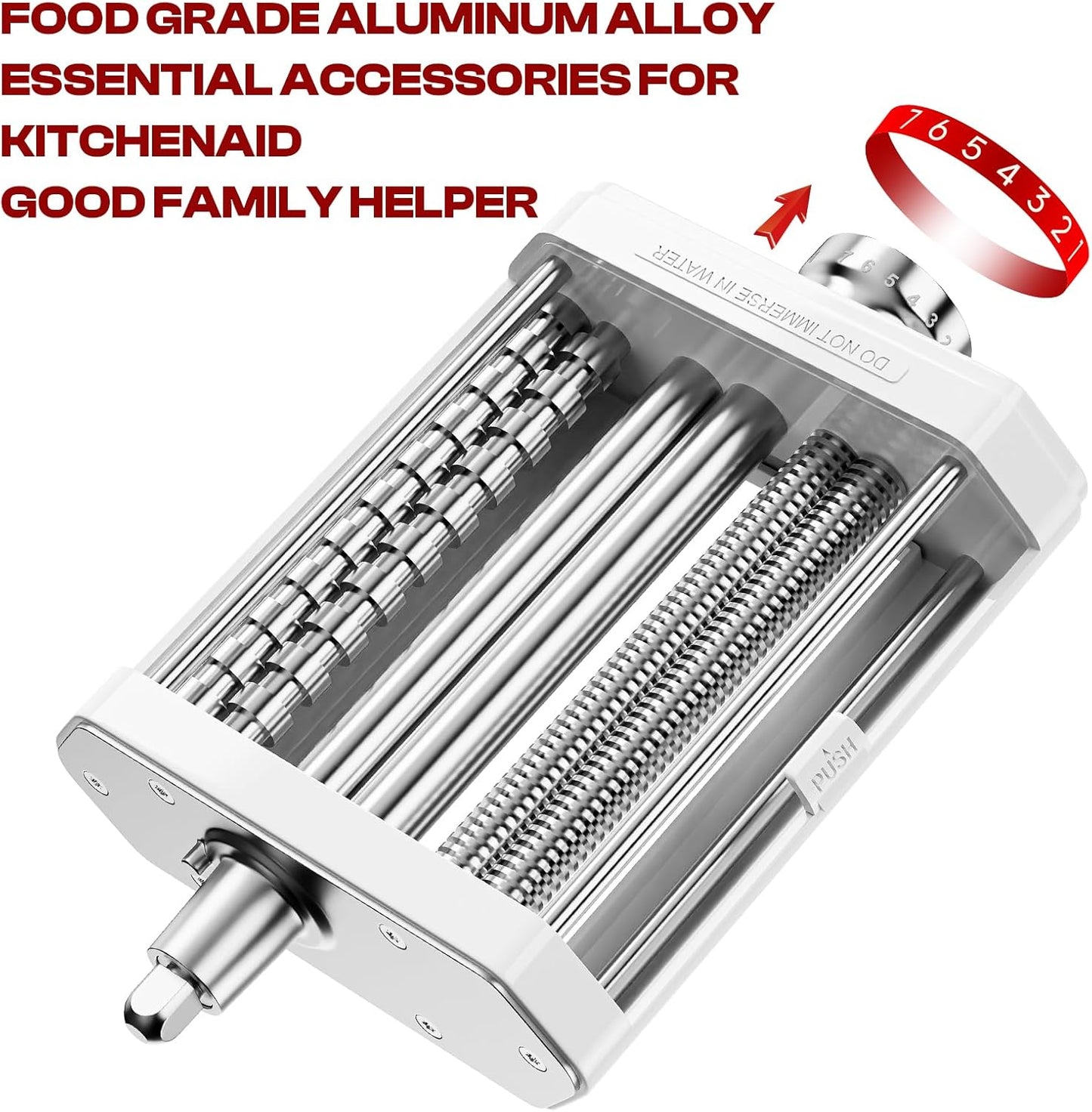 Pasta Attachment for KitchenAid Stand Mixer, 3 in 1 Set Pasta Maker KitchenAid Attachment Includes Spaghetti Cutter, Pasta Sheet Roller and Fettuccine Cutter, Attachment for Kitchenaid Mixers