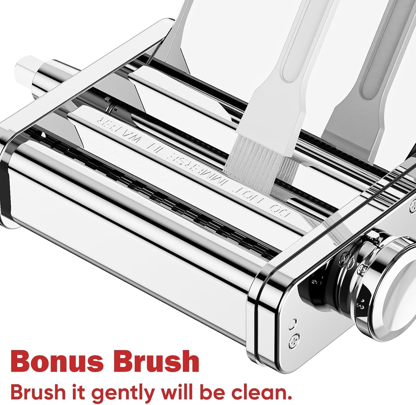 3 in 1 Pasta Attachment for Kitchenaid Stand Mixer, All Metal Pasta Maker Kitchenaid Attachment, Pasta Sheet Roller, Spaghetti Cutter, Fettuccine Cutter Maker Accessories and Cleaning Brush by Gvode