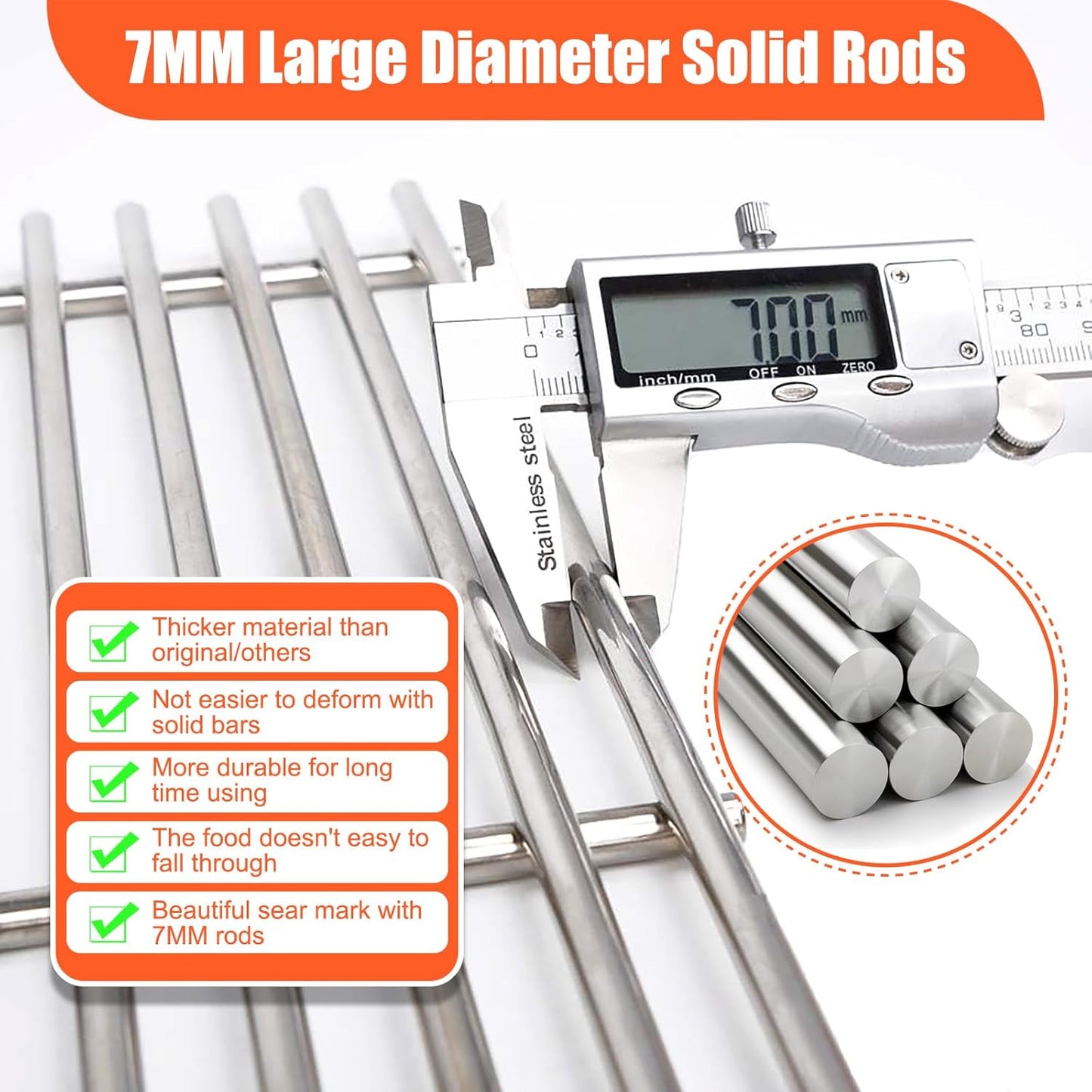 7524 7528 Cooking Grates 7622 Heat Deflectors 7620 Flavorizer Bars with Burner Tube Set for Weber Genesis Grill Replacement Parts E-310 E-320 E-330 S-310 S320 S-330 EP-310 EP-320