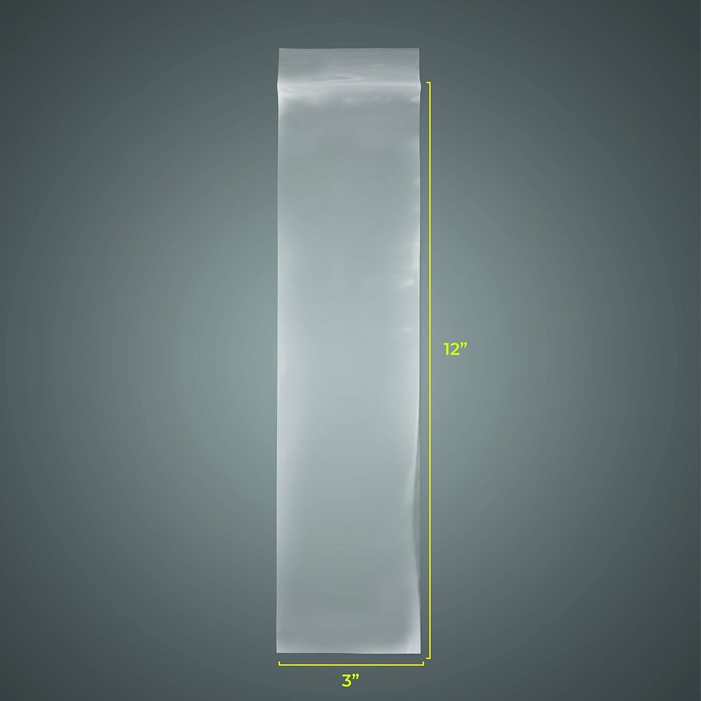 SNL Quality Zipper Lock Reclosable Clear Disposable Plastic Bags, Strong | 3" X 12" - 2 MIL - 100 Bags