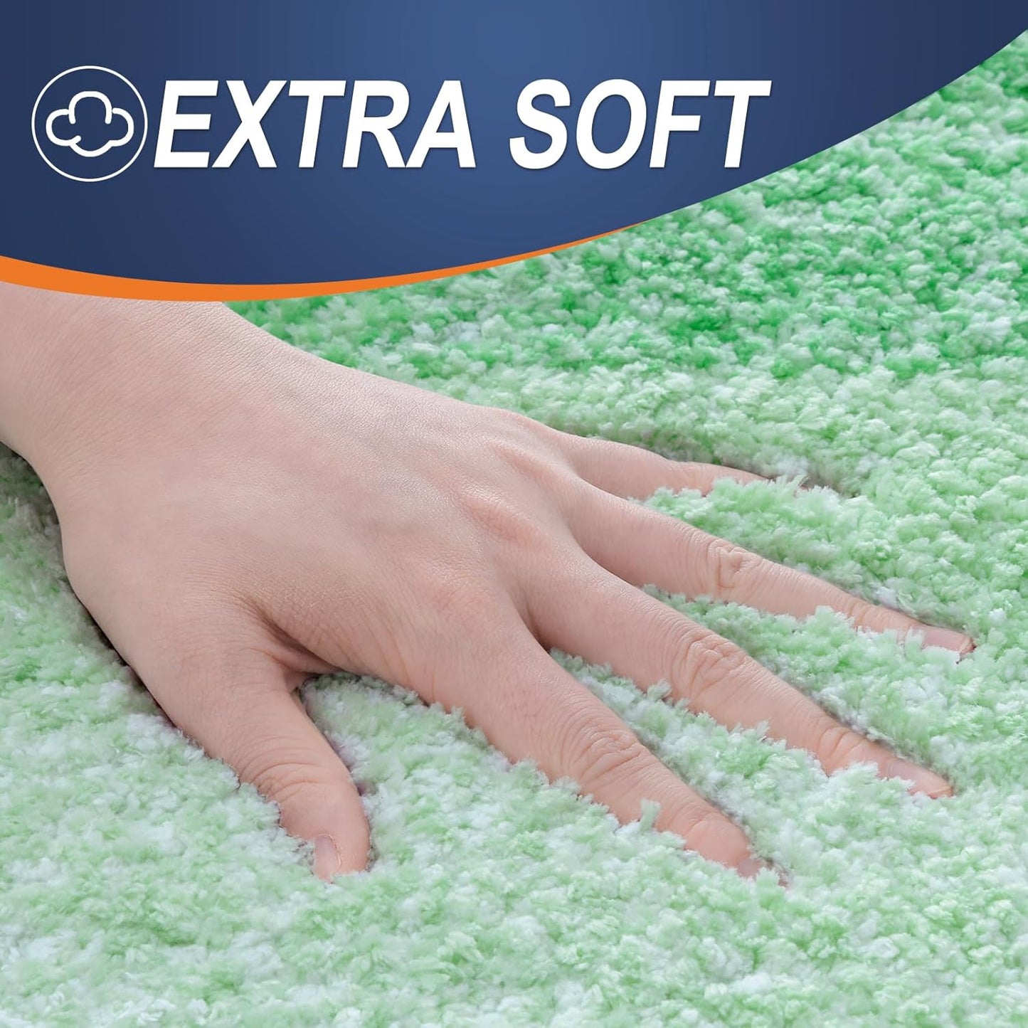 OLANLY Bathroom Runner Rugs 59x20, Extra Soft Absorbent Microfiber Bath Rugs, Rubber Backing, Quick Dry, Machine Washable Bath Mats for Bathroom Floor, Tub and Shower, Home Decor Accessories, Green