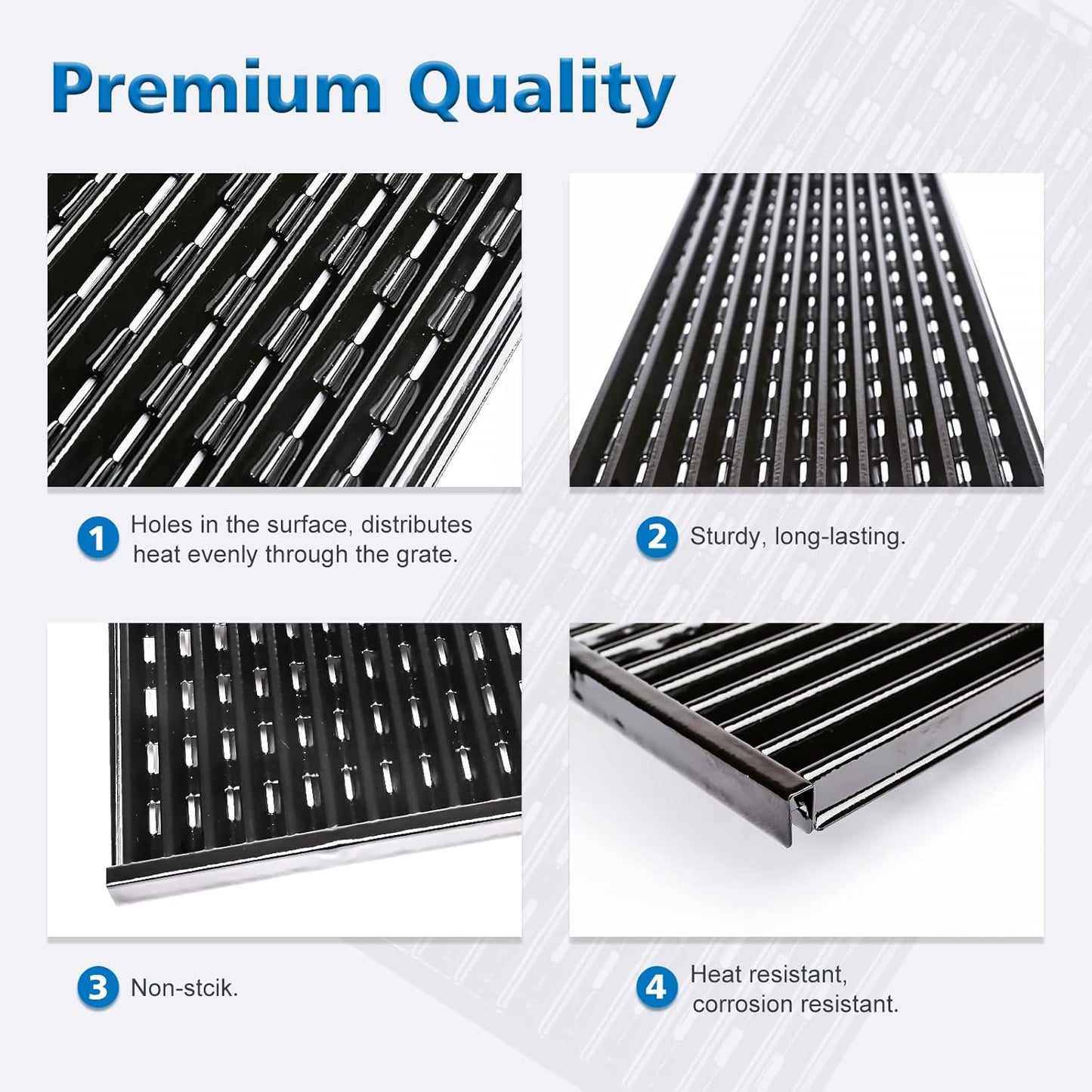 Grill Grates for CharBroil Performance Tru-Infrared 2 Burner 463633316 463672016 463672219 463370719 463672216 Gas Grills, Replacement Parts for CharBroil G460-0500-W1 Porcelain-Enameled Emitter Plate